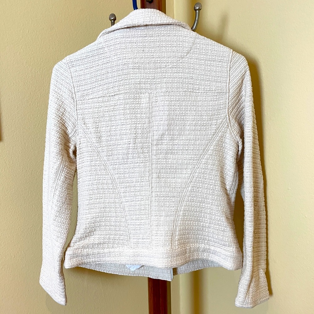 Adelaide AS by DF White Tweed Moto Jacket - XS - Picture 4 of 12